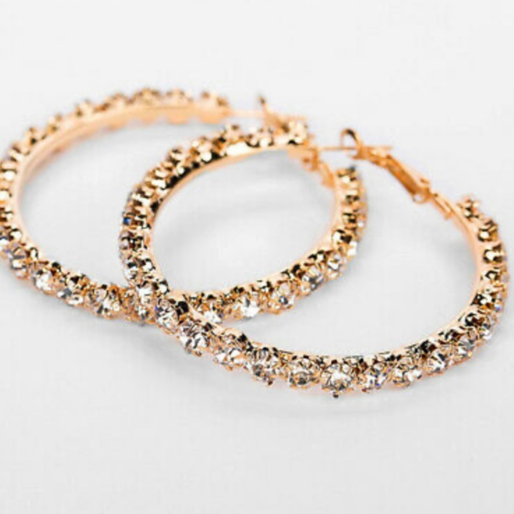 NEW 18k gold plated Luxury Hoop Earrings - Picture 5 of 6